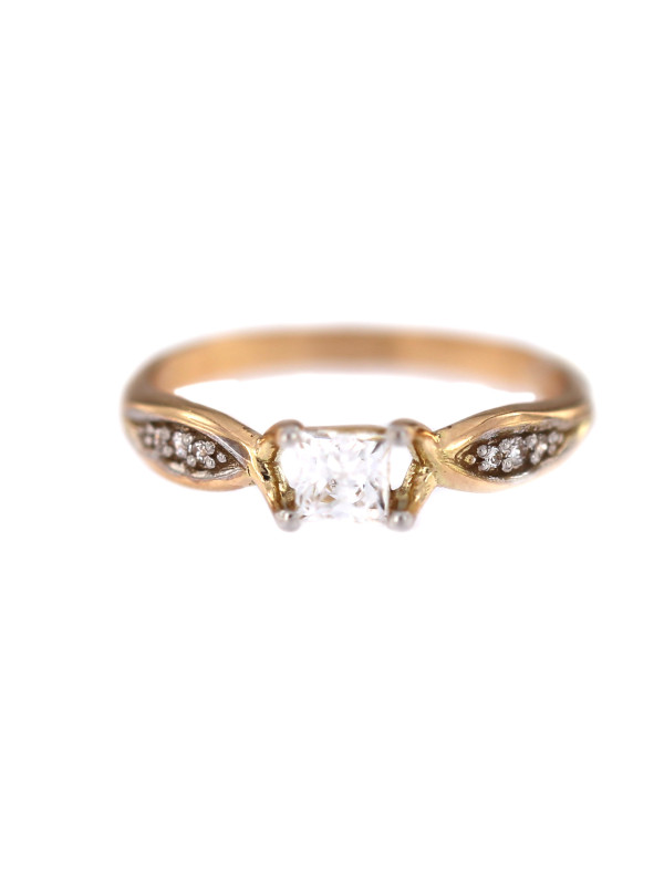 Auksinis žiedas su cirkoniais DRS03-02-02