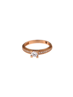 Rose gold engagement ring DRS03-04-15