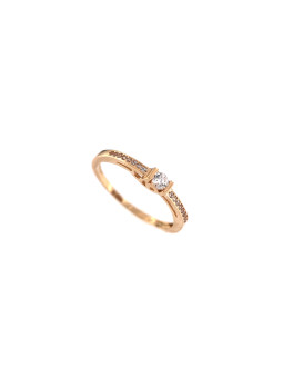 Rose gold engagement ring DRS03-04-19 17MM