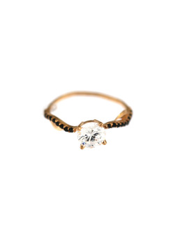 Rose gold zirconia ring DRS03-09-01