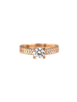 Rose gold zirconia ring DRS03-08-01 17MM