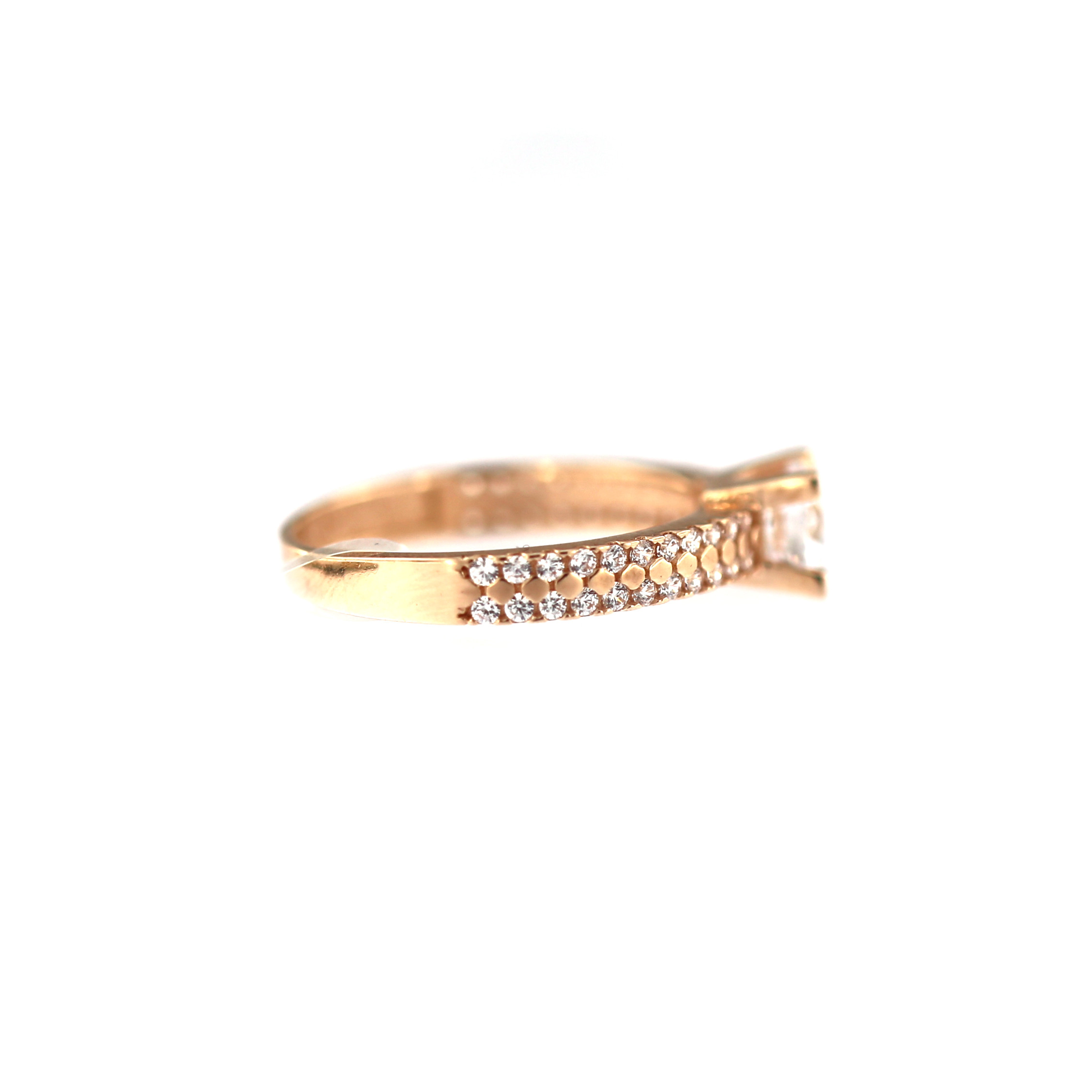 Rose gold zirconia ring DRS03-08-01 17MM