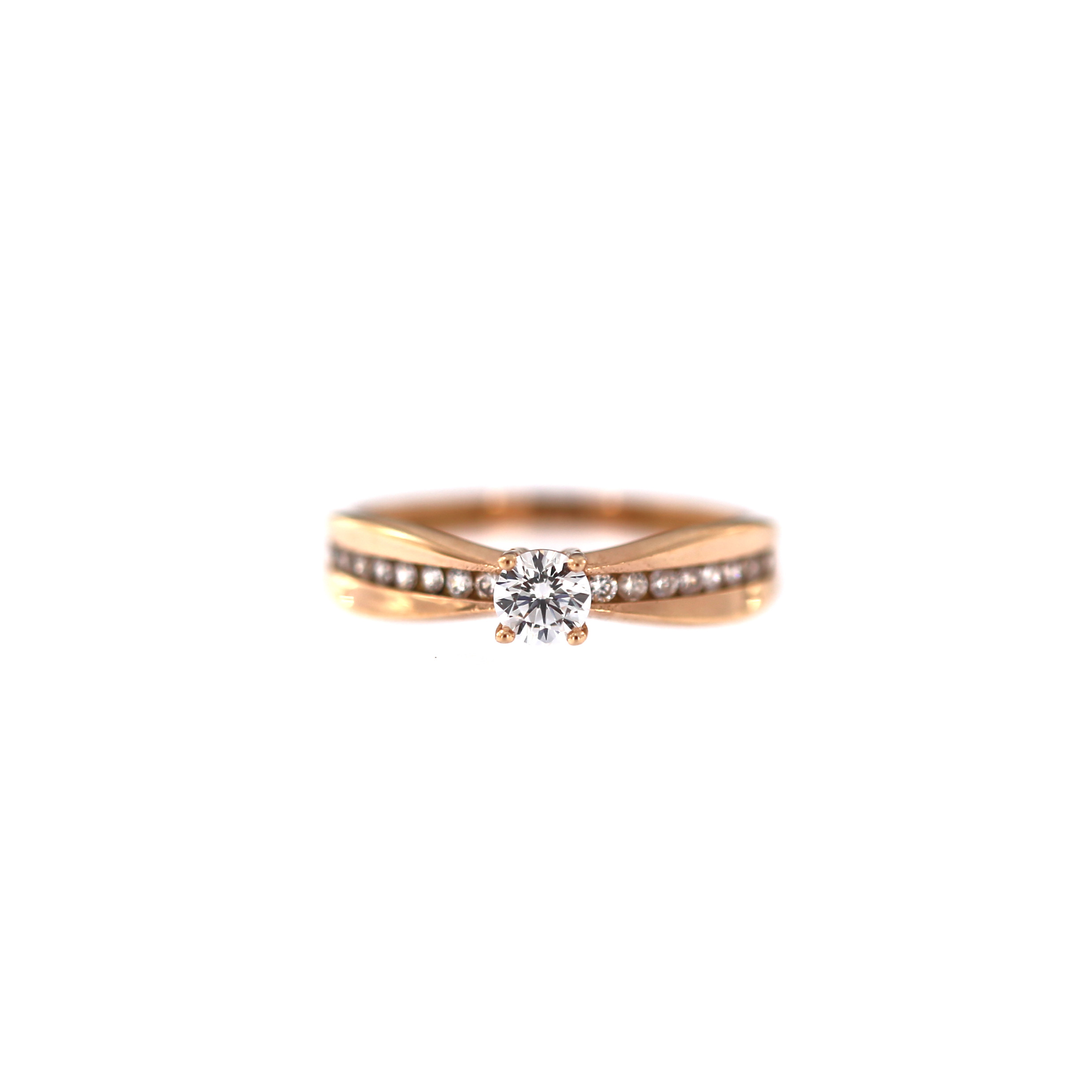 Rose gold engagement ring DRS03-05-12 16MM