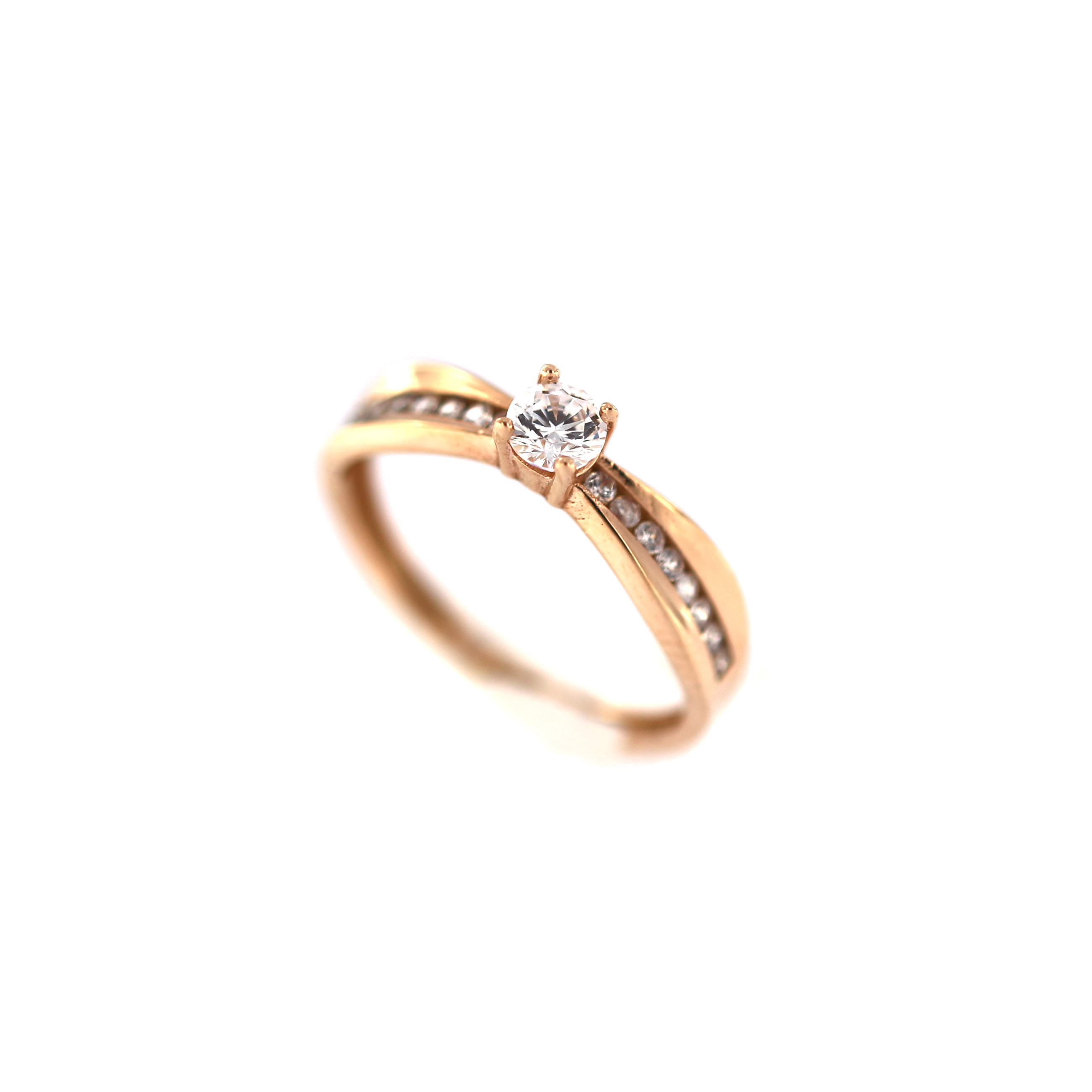 Rose gold engagement ring DRS03-05-12 16MM