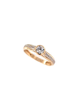 Rose gold engagement ring DRS03-05-15 17.5MM