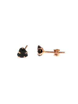 Rose gold zirconia stud earrings BRV02-07-01