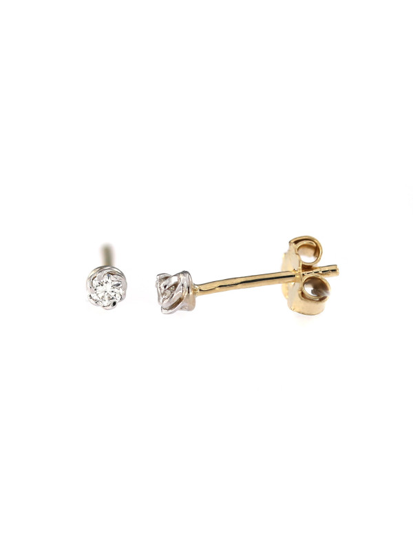 Yellow gold earrings with diamonds BGBR01-03-02