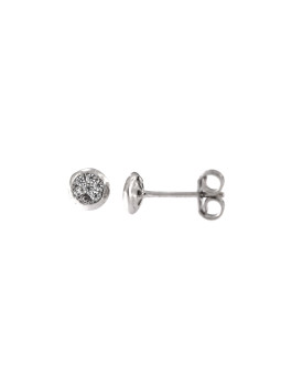 White gold zirconia earrings BBV05-01-04