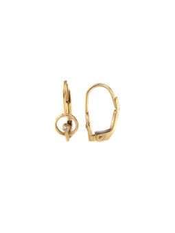 Yellow gold zirconia earrings BGA03-10-01
