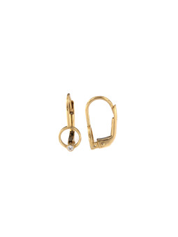 Yellow gold zirconia earrings BGA03-10-04