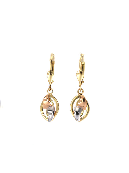 Yellow gold drop earrings BGA04-02-11