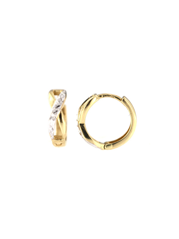 Yellow gold hoop earrings BGR01-05-13