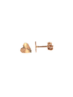Rose gold heart-shaped pin earrings BRV14-01-20