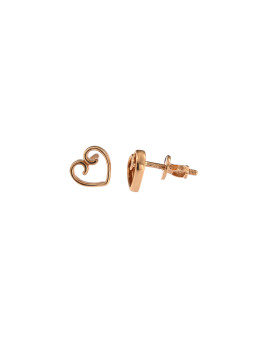 Rose gold heart-shaped pin earrings BRV14-01-17