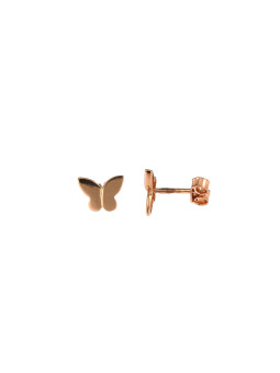 Rose gold butterfly pin earrings BRV10-01-13