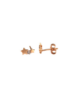 Rose gold star pin earrings BRV07-11-10