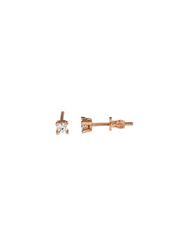 Rose gold zirconia stud earrings BRV03-08-23