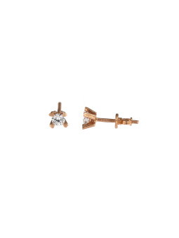 Rose gold zirconia stud earrings BRV03-08-18