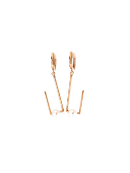 Rose gold pearl earrings BRP01-10-02