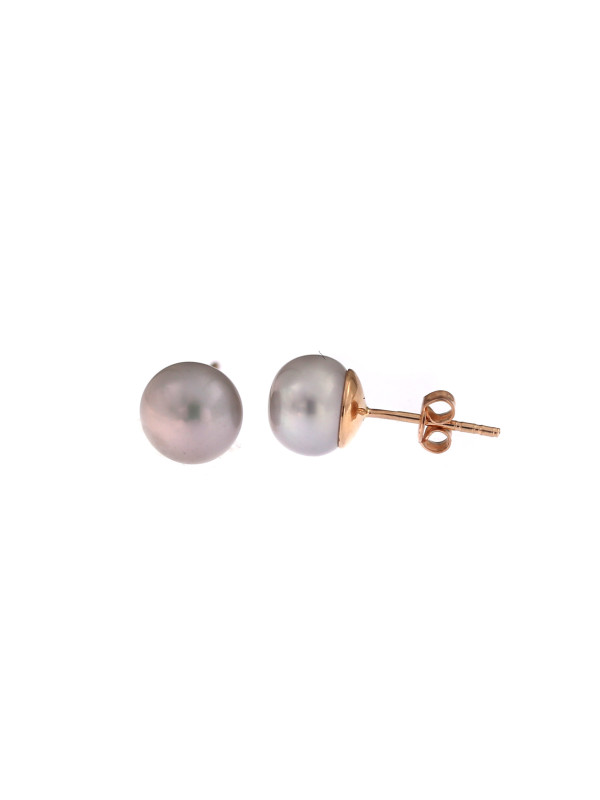 Rose gold pearl earrings BRP01-05-15