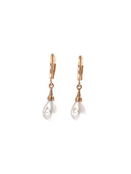 Rose gold pearl earrings BRP01-01-05