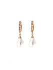 Rose gold pearl earrings BRP01-01-03 