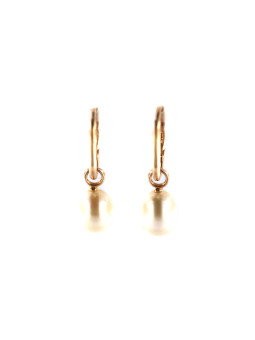Rose gold pearl earrings BRP01-01-07