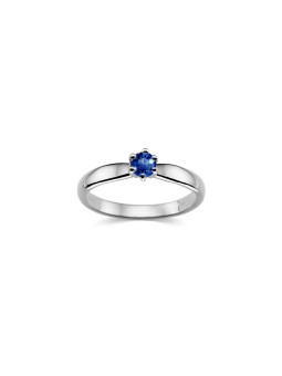 White gold ring with sapphire DBBR14-SAF-05
