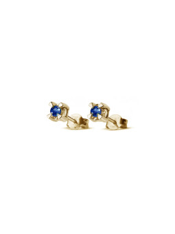 Yellow gold earrings with sapphires BGBR04-01-02