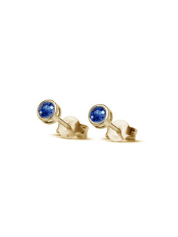 Yellow gold earrings with sapphires BGBR04-01-04