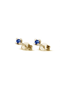 Yellow gold earrings with sapphires BGBR04-01-05