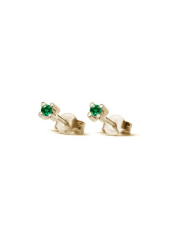 Yellow gold earrings with emeralds BGBR04-03-06