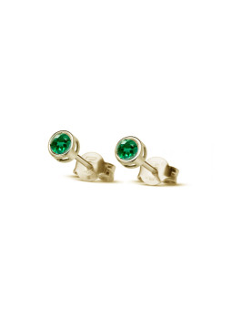 Yellow gold earrings with emeralds BGBR04-03-08
