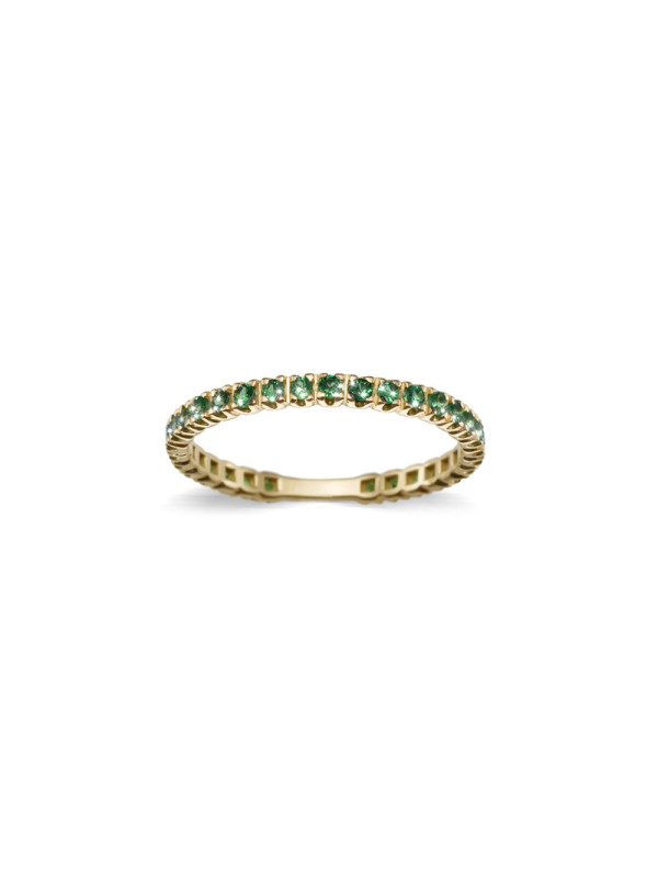 Yellow gold ring with tsavorite DGBR12-TS-02