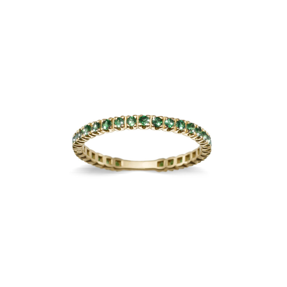 Yellow gold ring with tsavorite DGBR12-TS-02