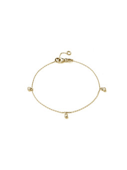 Yellow gold bracelet with diamonds EGZBR03-01