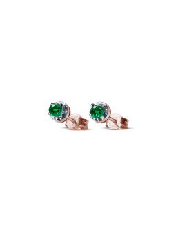 Rose gold emerald earrings BRBR02-02-05
