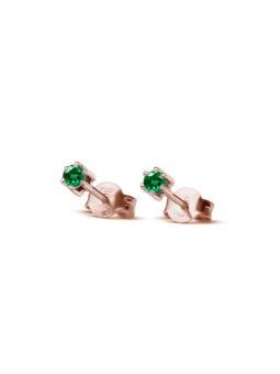 Rose gold emerald earrings BRBR02-02-06