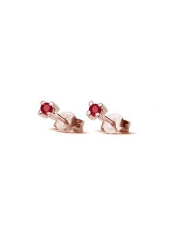 Auksiniai auskarai su rubinais BRBR02-06-02
