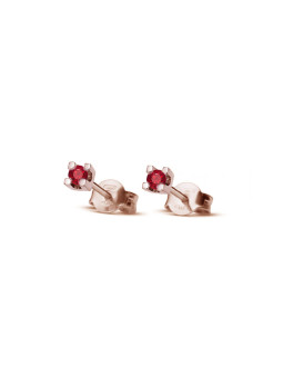 Auksiniai auskarai su rubinais BRBR02-06-03