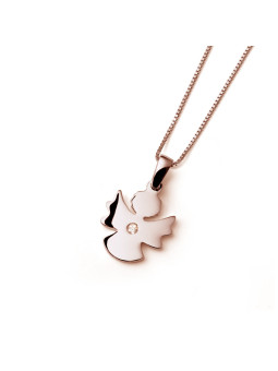 Rose gold diamond pendant necklace CPRR16-01
