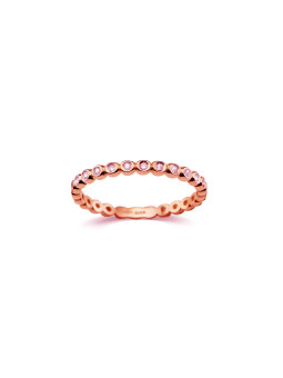 Rose gold ring with diamonds DRBR13-17