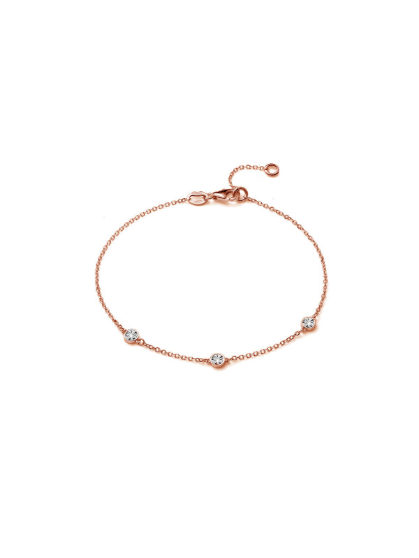 Rose gold bracelet with diamonds EBR02-01