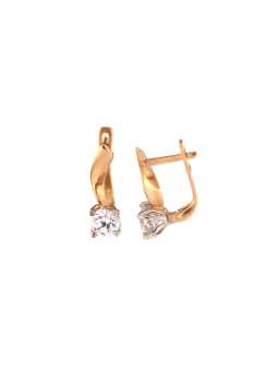 Rose gold zirconia earrings BRA04-02-48