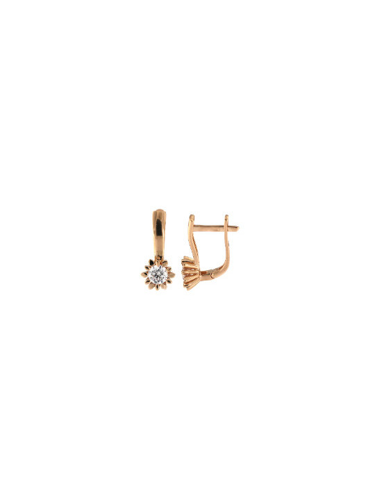 Rose gold zirconia earrings BRA04-01-19
