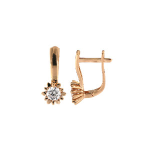 Rose gold zirconia earrings BRA04-01-19