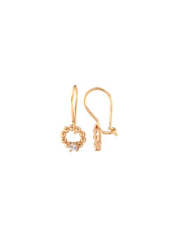 Rose gold zirconia earrings BRB01-02-40