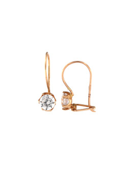 Rose gold zirconia earrings BRB01-02-37