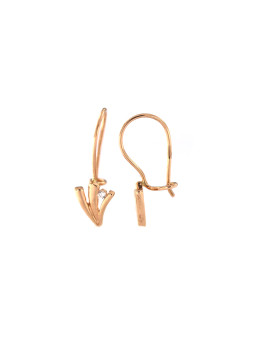 Rose gold zirconia earrings BRB01-02-30