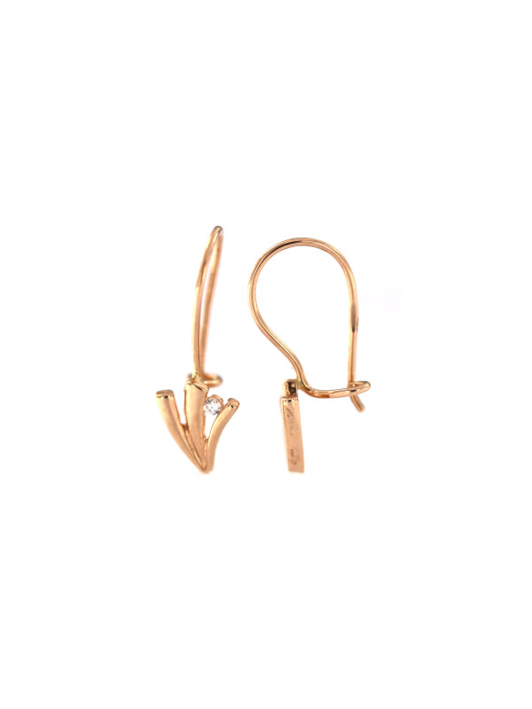 Rose gold zirconia earrings BRB01-02-30
